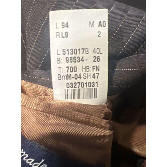 Ralph Lauren Dillard's 40 L Exc Pinstriped 100% Wool Sport Coat Vintage 1998 - Picture 8 of 8